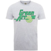 DC Comics Men's T-Shirt Green Arrow Logo - Grey Marl