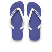Havaianas Unisex Brasil Logo Flip Flops - Marine Blue