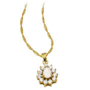 Opal Pendant Necklace
