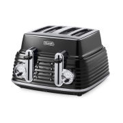 De'Longhi Scultura 4 Slice Toaster - Black High Gloss