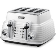 De'Longhi Scultura 4 Slice Toaster - White Gloss