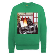 Star Wars Christmas Darth Vader Piano Player Sweatshirt - Irish Green