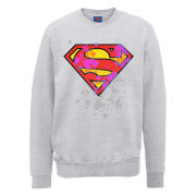 DC Comics Sweatshirt Superman Splatter Logo - Heather Grey