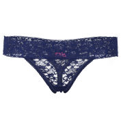 Bjorn Borg Women's Lace Thong - Blue Print