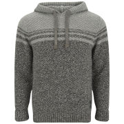 Firetrap Men's Twisted Textured Hoody - Mid Grey Marl