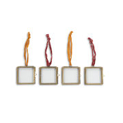 Nkuku Tiny Kiko Antique Brass Frames 5x5cm - Set of 4