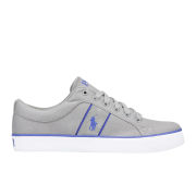Polo Ralph Lauren Men's Bolingbrook II-Ne Canvas/Suede Trainers - Grey/Rugby Royal