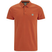 Bench Men's Brushed Neck Crystalline Polo Shirt - Orange