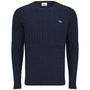 Lacoste Men's Cable Knitted Sweater - Navy