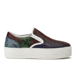 House of Holland Women's Platform Snake Leather Slip-on Trainers - Snake Multi