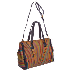 Paul Smith Accessories Women&#39;s Double Zip Leather Tote Bag - Multi Swirl - Free UK Delivery over £50
