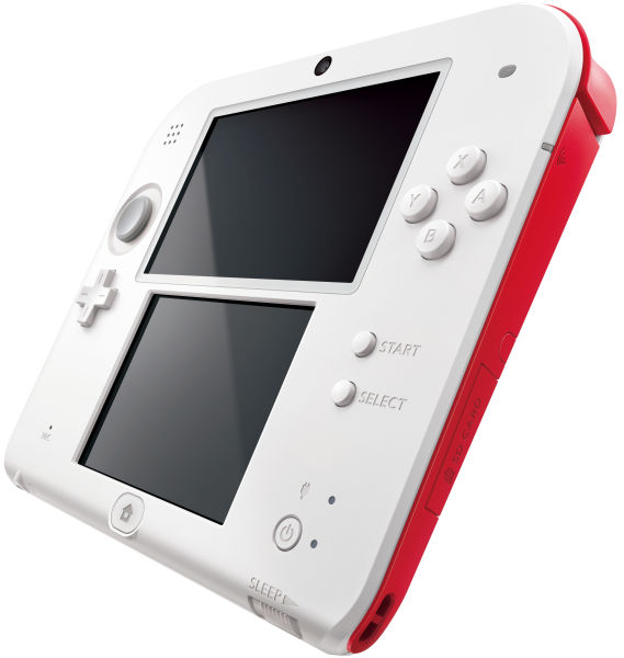 Nintendo 2DS White & Red Console Bundle includes Animal Crossing New