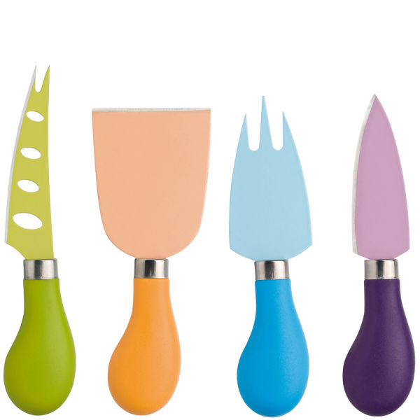 IWOOT 4 Set Cheese 4 Homeware Coloured Knives cheese knives of set Zassenhaus IWOOT 4 Set Cheese 4 Homeware Coloured Knives cheese knives of set Zassenhaus