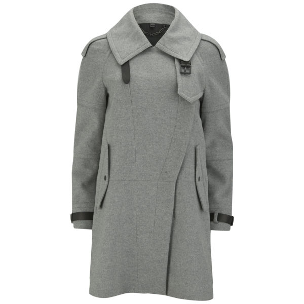 Belstaff Women's Farlow Wool Cashmere Coat - Light Grey Melange