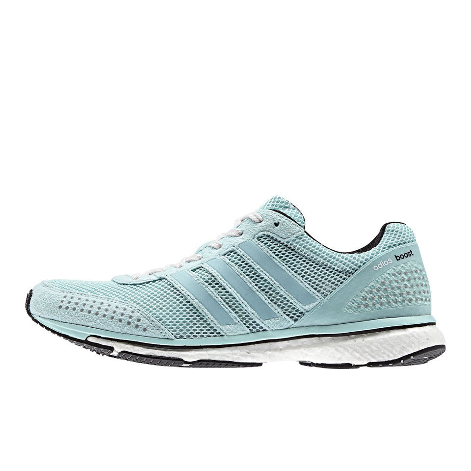 adidas Women's adiZero Adios Boost 2 Neon Running Shoes Light Blue