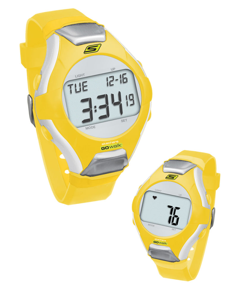 Buy Skechers Wrist Band Watch & Heart Rate Monitor Yellow