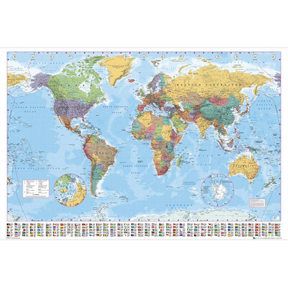 World Map 2012 - Giant Poster - 100 x 140cm | IWOOT