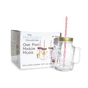 Mason Jar Mug Glasses (Set of 4)