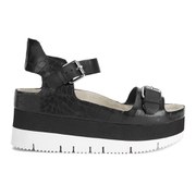 Ash Women's Vera Flatform Leather Sandals - Black