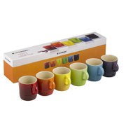 Le Creuset Stoneware Rainbow Espresso Mugs (Set of 6 x 100ml) - Multi