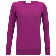 John Smedley Women's Alicia Cashmere-Mix Boat Neck Sweater - Verbena Pink