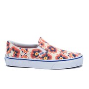Vans Women's Classic Slip-On Vintage Floral Trainers - Burnt Coral