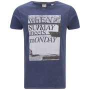 Scotch & Soda Men's Micro Jersey Crew Neck T-Shirt - Marine