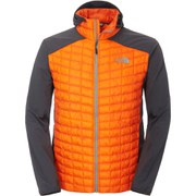 The North Face Men's Thermoball Micro Hybrid Hoody - Persian Orange/Asphalt Grey