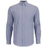 GANT Men's Sunset Oxford Stripe Long Sleeve Shirt - Indigo