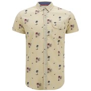 Soul Star Men's Ms Hula 9 Printed Shirt - Stone
