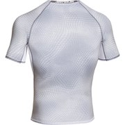 Under Armour Men's Armour Heat Gear Printed Short Sleeve Training T-Shirt - Grey/White