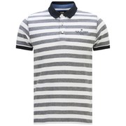 Jack & Jones Men's Cooper Striped Polo Shirt - Grey