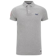Superdry Men's Cut Collar Pique Polo Shirt - Light Grit Grindle