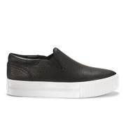 Ash Women's Karma Leather Flatform Trainers - Black