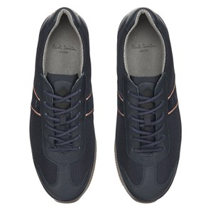 Paul Smith Shoes Men's Fuzz Mesh/Leather Trainers - Navy: Image 11