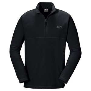 Jack Wolfskin Men's Gecko Quarter Zip Fleece - Black