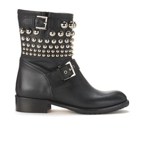 REDValentino Women's Studded Biker Boots - Black
