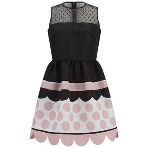 REDValentino Women's Lace Scalloped Dress - Nude: Image 01