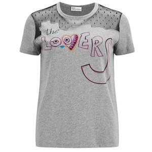 REDValentino Women's Lovers T-Shirt - Grey