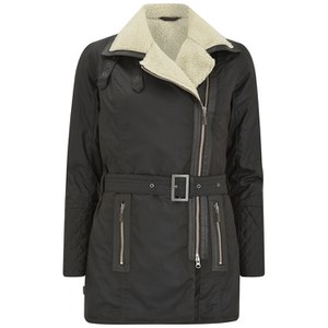 Barbour Women's Aspley Aysmmetric Wax Jacket - Rustic