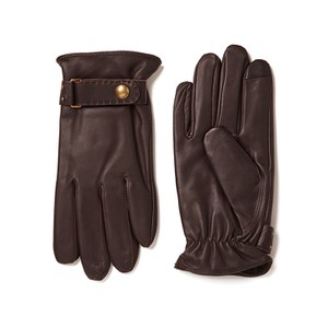 Polo Ralph Lauren Men's Classic Nappa Leather Tech Gloves - Circuit Brown