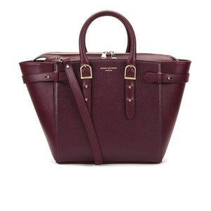 Aspinal of London Women's Marylebone Medium Tote Bag - Burgundy Saffiano