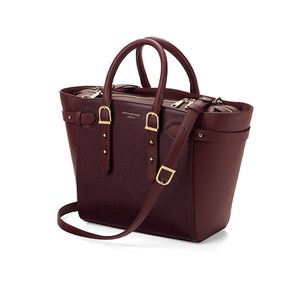 Aspinal of London Women's Marylebone Medium Tote Bag - Burgundy Saffiano: Image 21