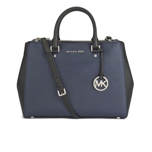 MICHAEL MICHAEL KORS Women's Sutton Large Satchel Bag - Navy/Black