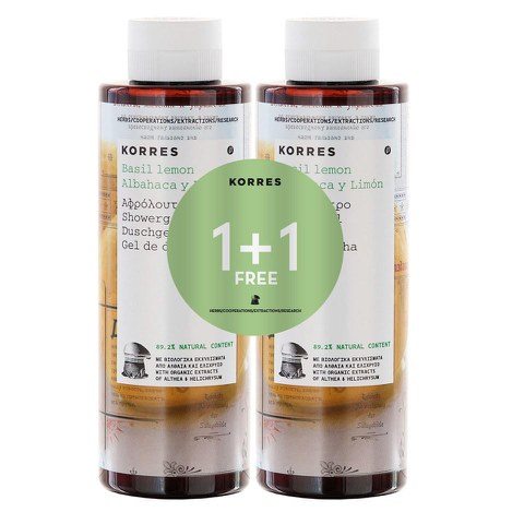 Korres Limited Edition 1 + 1 Basil Lemon Shower Gel (250ml)
