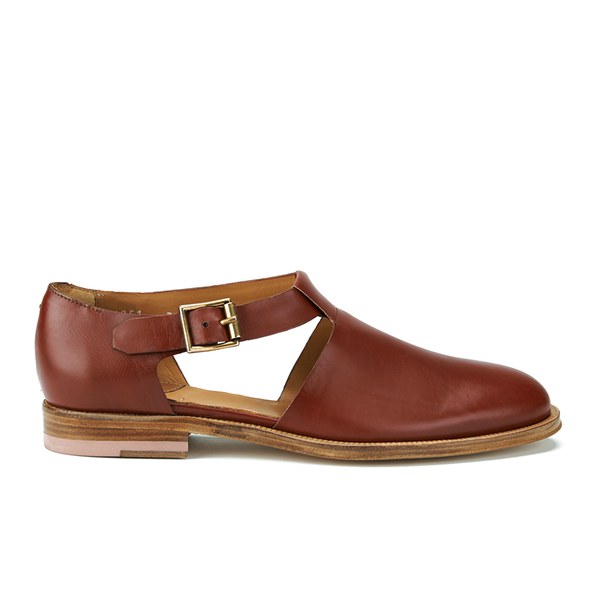 Paul Smith Shoes Women's Storr Cut Out Buckle Leather Shoes - Rust