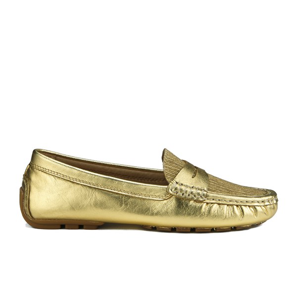 Gold loafers ladies