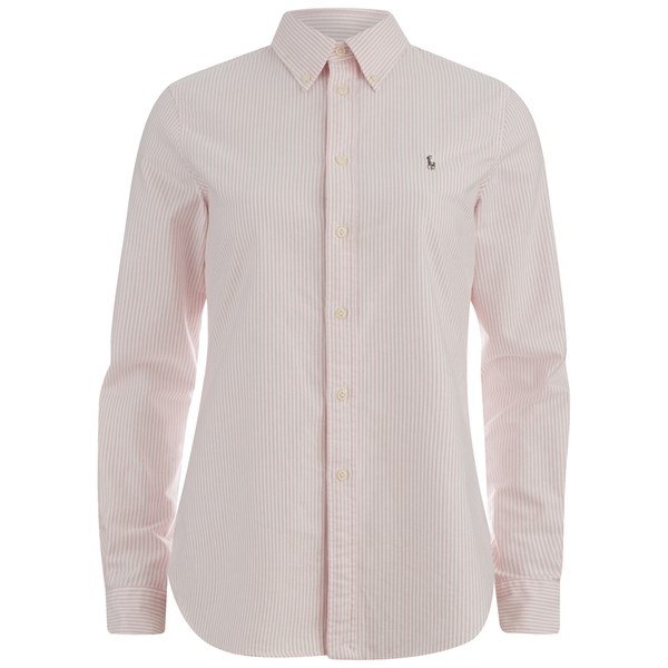 Polo Ralph Lauren Women's Harper Shirt Pink/White Free UK Delivery