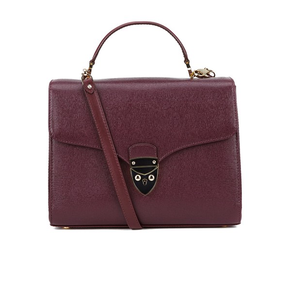 Aspinal of London Women's Mayfair Bag - Burgundy Saffiano: Image 01