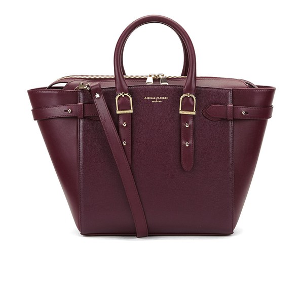 Aspinal of London Women's Marylebone Medium Tote Bag - Burgundy Saffiano: Image 01